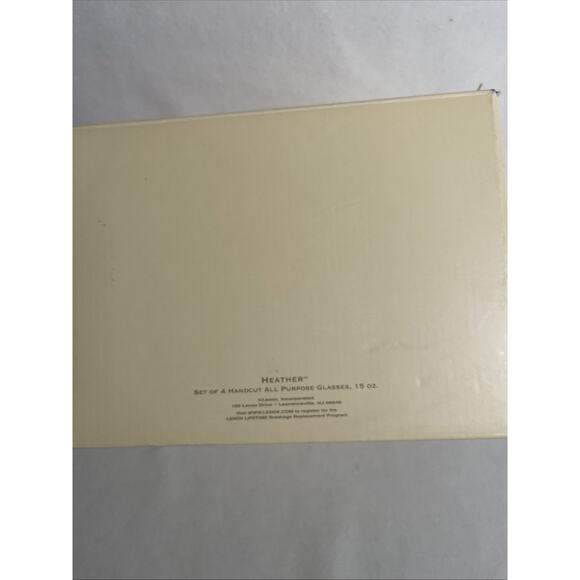 LENOX set of 4 double old fashioned glasses "Heather" with Original Box - Picture 8 of 9